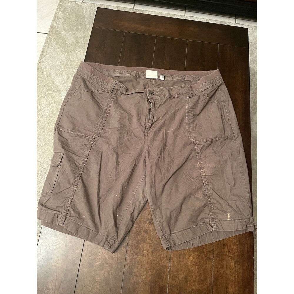 St.John's Bay Womens‎ Plus Size Cargo Shorts 20w Mocha